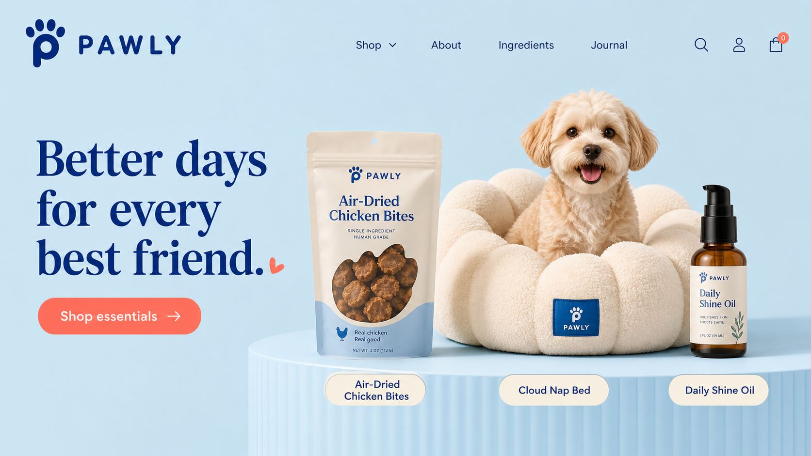 PAWLY website homepage